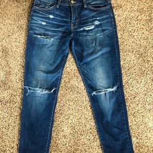 Destructed flying monkey girlfriend jeans
